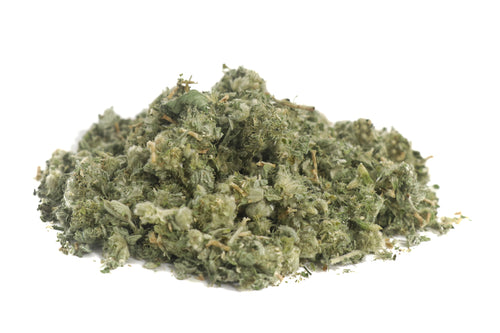 Horehound herb, dried Marrubium vulgare leaf and flower, organic