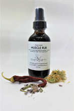Herbal Muscle Rub, organic herbal liniment for sore muscles, sprains and promoting circulation, warming & cooling