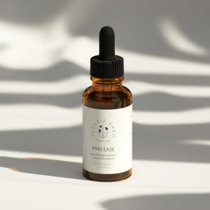PMS Ease, Herbal tincture blend to ease the common symptoms of PMS - organic Skullcap & Meadowsweet