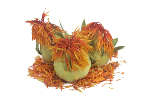 Safflower herb, dried Hong hua sustainable USA grown flower heads